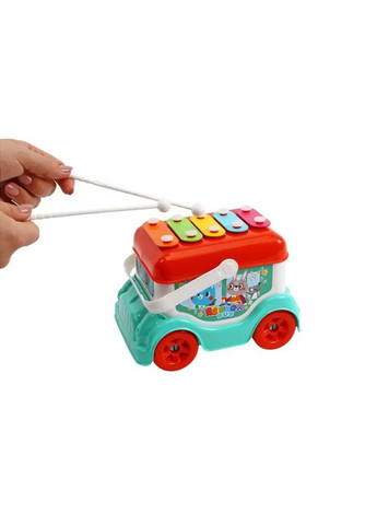 Ксилофон игрушка автобус из пластика для детей от 2 лет в ассортименте 9857 ТехноК Тех9857 (370973239)