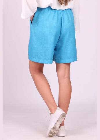Шорты женские 005 меланж лен голубые Актуаль (344585075)