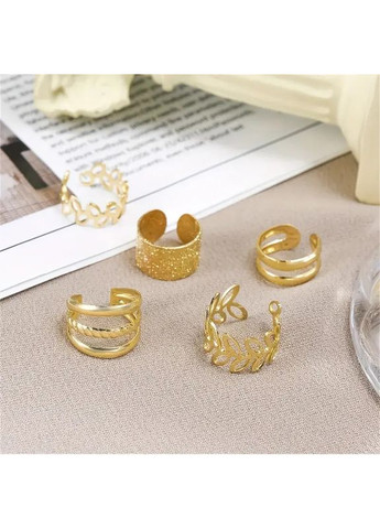 Кліпси чорні 5 шт з листям 1.3 см з нержавіючої сталі OrnatusDivinus924 Liresmina Jewelry (301000936)