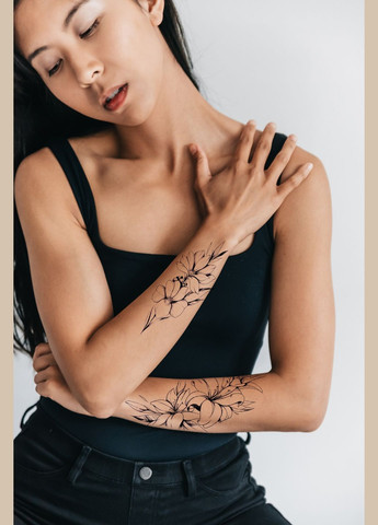 Тимчасове водостійке тату "Лілії" No Brand (312537992)