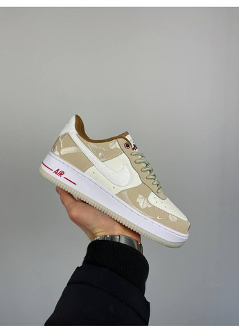 Бежевые демисезонные кроссовки мужские nike air force 1 07 lx fd4341-101 найк аир форс 1 премиум No Brand