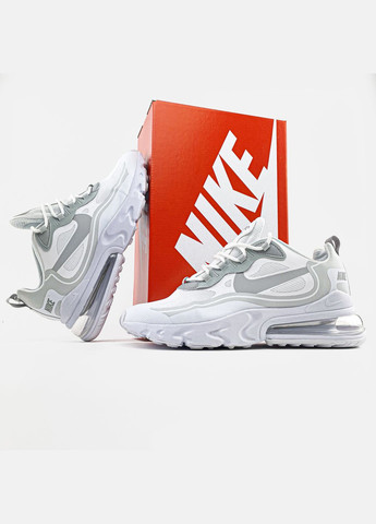 Білі Осінні кросівки чоловічі nike 270 react white reflective | найк 270 реакт білі No Brand