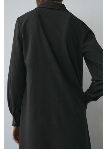 Черное платье-рубашка zw collection с пуговицами Zara