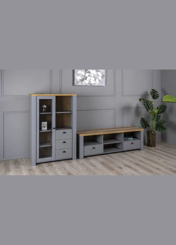 Вітрина низька 1д3ш Латур /делано світлий Lagom mebli (356683876)