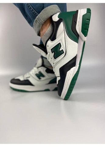 Сірі Осінні кросівки чоловічі new balance 550 white green black нью беланс 550 No Brand