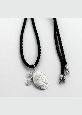 Крестик с ладанкой Божья Матерь Владимирская 8928 Maxi Silver (337133354)