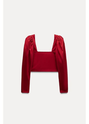 Об'ємний топ із фігурним вирізом Zara (361676087)