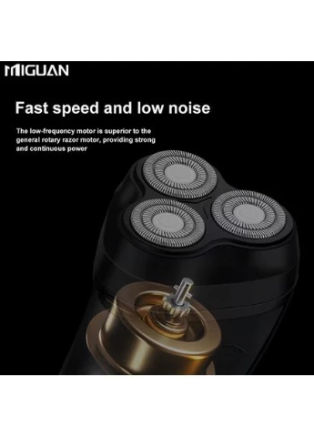 Роторна акумуляторна бритва з USB-зарядкою та змінними лезами Miguan MG-983 No Brand (391622641)