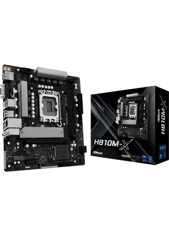 H810M-X (1851/H810, 2*DDR5, PCIex16, HDMI/DP/VGA, 4xSATA, M.2, 2.5Glan, 7.1ch, mATX) ASRock (395477791)