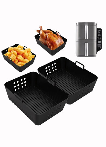 Силіконові форми з вентиляцією 4.8+4.8л для подвійного аерогрилю 7.6-9.5л Ninja (341325131)