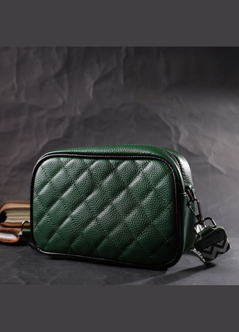 Сумка через плечо женская на одно отделение кожаная 22384 Зеленая Vintage (302009069)