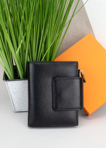Жіночий шкіряний гаманець маленький Senior A899-9 чорний на магніті Sezfert (301202039)