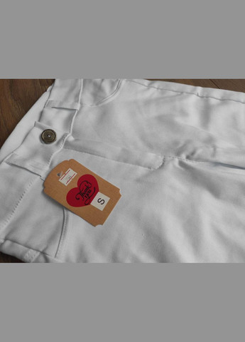 Белые демисезонные брюки-скинни lx1944 No Brand