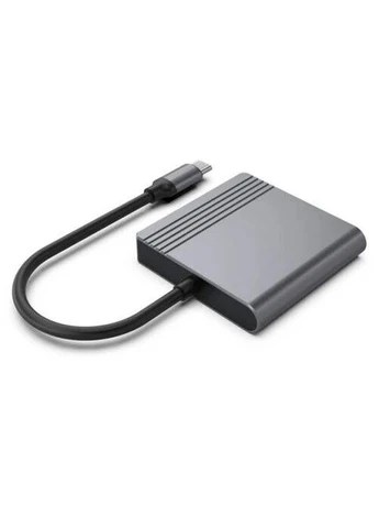 Хаб USB A-CM-HDMIFDPF-01, Black, Type-C 3.2 - HDMI 4K 60Гц / DP 4K 60Гц, кабель 18 см, алюминиевый корпус A-CM-HDMIFDPF-01 Gembird (395340904)