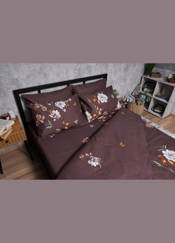 Комплект постельного белья Микросатин Premium «» полуторный 143х210 наволочки 4х50х70 (MS-820005023) Moon&Star floral mocha (293148256)
