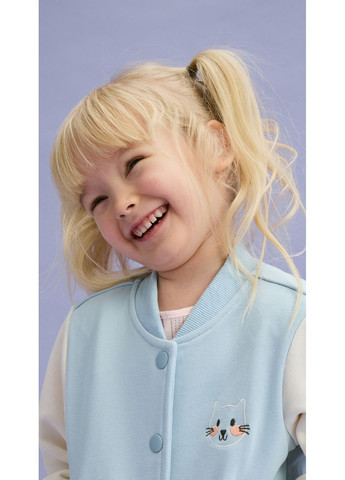 Свитшот-бомбер для девочки Reserved бейсбольный на кнопках (371135598)