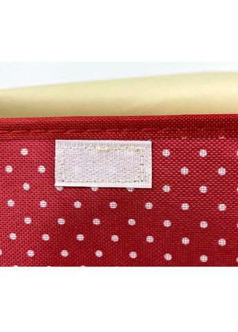 Органайзер для зберігання шкарпеток нижньої білизни дрібниць аксесуарів спанбонд 31х27х12 см (477016-Prob) Червоний в горошок Unbranded (293343328)