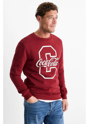 Бордовый свитшот на флисе C&A надпись (370090843)