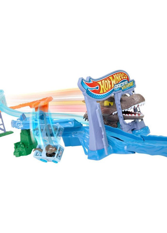 Трек Зіткнення та Сплеск з Велоцираптором та Спінозавром RacerVerse Jurassic World Crash & Splash Hot Wheels (367191295)