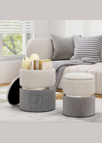 Пуф Rosana велюровий комплект 2 штуки Costway (362028053)