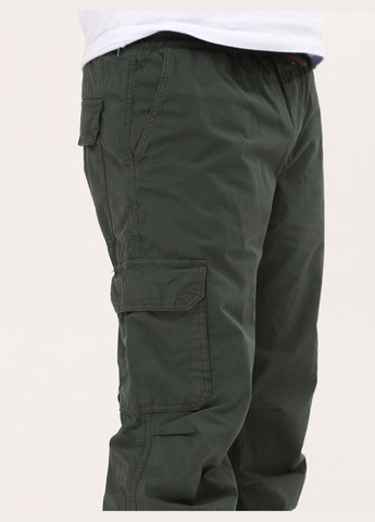 Штани чоловічі хакі широкі тонкі на резинці з бічними кишенями JEANSclub пряма (290983227)