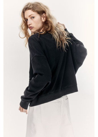 Толстовка з текстовим мотивом жіноча сіра H&M (369335363)