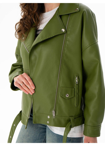Зеленая демисезонная куртка 21 - 04244 косуха AFTF BASIC