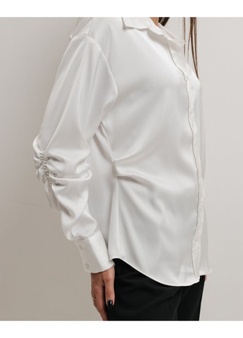 Біла сорочка з рукавами зі збиранням Modalinda
