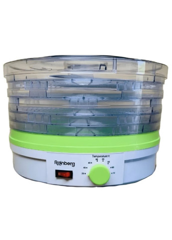 Сушарка для овочів та фруктів 800 Вт 5 ярусів Білаий (1885534292) Rainberg RB-912 (355873044)