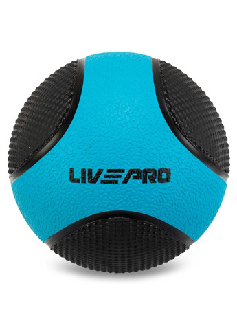 Мяч медицинский медбол Medicine Ball LP8112-5 5кг (резина, d-23см, черный-синий) LiveUp (361440028)