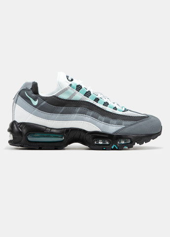 Сірі всесезон кросівки чоловічі nike air max 95 gray mint black | найк аір макс 95 сірі чорні No Brand