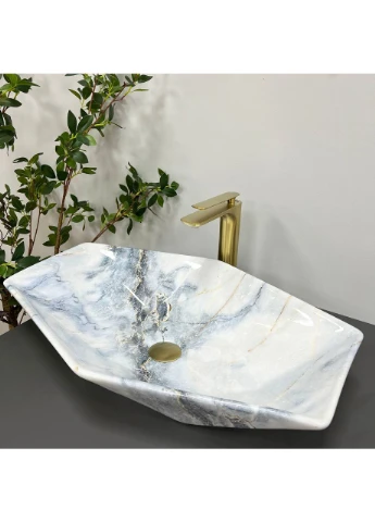 Умывальник (раковина) VBI GRANIT GLOSSY накладной Venezia (382822427)