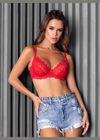 Красный бюстгальтер bl2-763 красный ISSA PLUS кружево