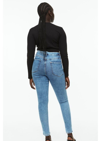 Женские джинсы Skinny с ультра высокой талией Н&М (55604) W34 Синие H&M - (323585806)