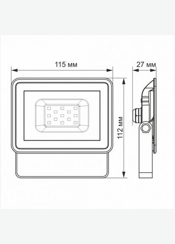 LED прожектор Fe 10W 5000K 12V (VLFe105W-12V) Videx (305755268)