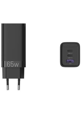 Зарядное устройство 3xUSB 65W (2xUSBC+USB-A) PD3.0+QC4.0 черный Vention (315434589)