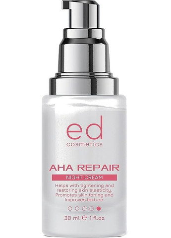 Нічний крем для обличчя з AHA кислотами AHA Repair Night Cream 30ml (1467686-36006720) ED Cosmetics (368618949)