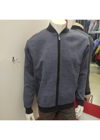 Синій демісезонний кофта чоловіча замок тепла стійка кардиган кишені синя No Brand