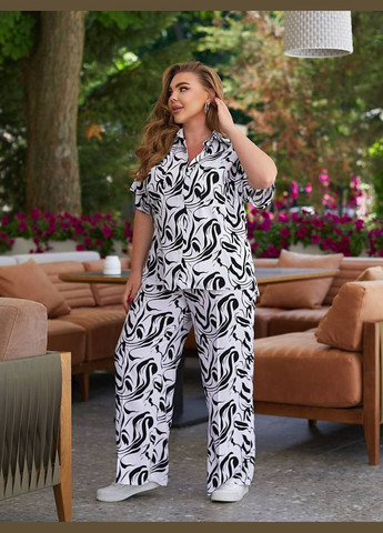 Прогулянковий костюм молочного кольору 28076 No Brand (323642684)