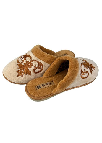 Бежевые домашние тапочки женские бежевые 211-2 Белста