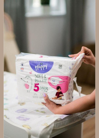 Підгузки на липучках Junior 5 (11-18 кг), 38 шт. Bella Baby Happy (327257726)