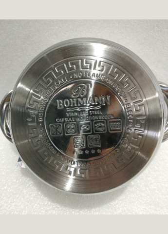 Каструля нержавійка з кришкою 16 см, 2.1 л (BH-1416) Bohmann (334714059)
