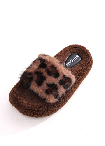 Коричневые тапочки женские STREAM