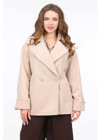 Бежеве демісезонне Пальто жіноче 146 бежевий Актуаль