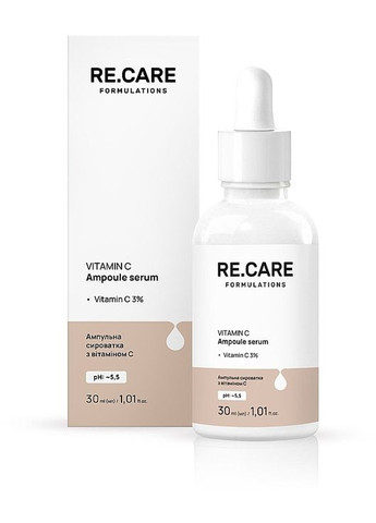 Ампульная сыворотка с витамином C Vitamin C Ampoule Serum 30ml (1518304-40622059) Re.Care (368663463)