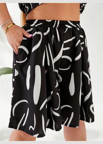 Женский летний костюм двойка блузка свободного кроя шорты-юбка No Brand (332484692)