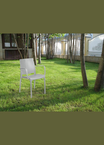 Стул садовый пластиковый Olga, бежево-серый Bica (329407763)