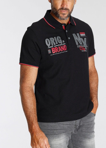 Черная футболка-поло для мужчин Man's World