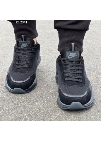 КРОССОВКИ ЖЕНСКИЕ NIKE AIR BLACK WAVE НАЙК АИР ФОРС 1 ПРЕМИУМ No Brand чёрные демисезоны (367174555)