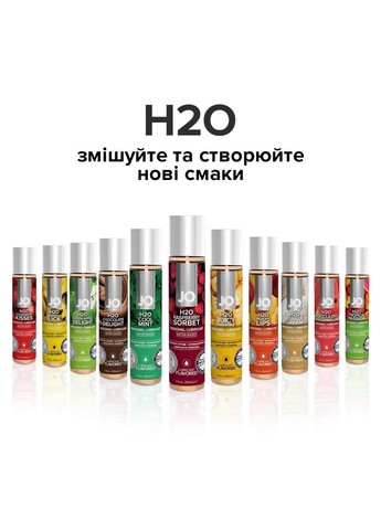 Смазка на водной основе H2O — Raspberry Sorbet (30 мл) без сахара, растительный глицерин Jo (334319656)